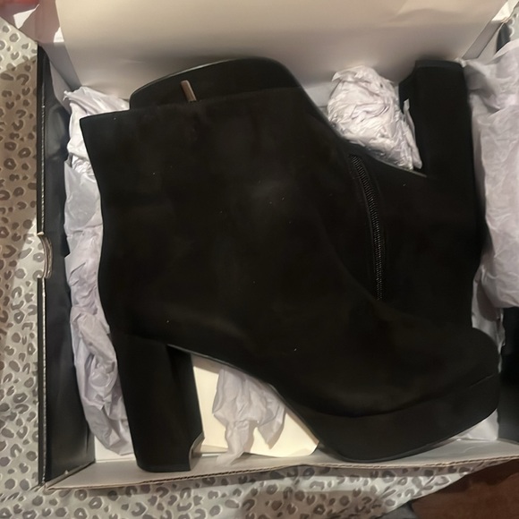 Torrid Black Platform Bootie Suede Wide Width - Picture 8 of 12